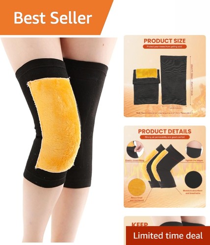 Breathable black winter knee - breathable,
